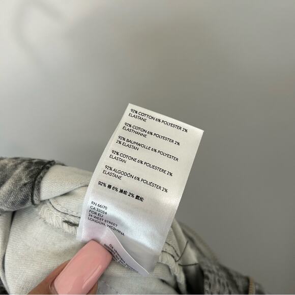 We The Free Snake Skin Print Flare Jeans Gray Size 26 - Picture 10 of 10